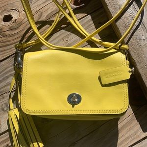 Coach sunny yellow small crossbody purse